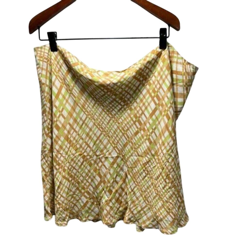 BP Plus Skirt sz 2X Flowy Cross Hatch Print Above Knee NEW# Z969​​​